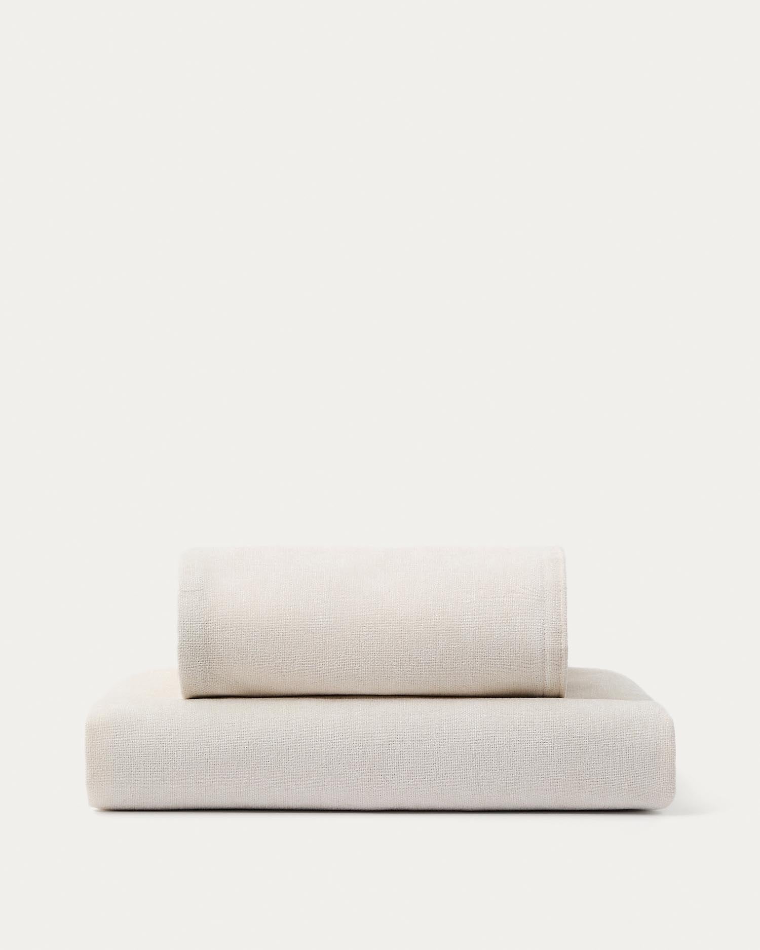 Bezug für linkes Endmodul Alea aus Chenille in Ecru in Ecru präsentiert im Onlineshop von KAQTU Design AG. Sofa-Zubehör ist von Kave Home