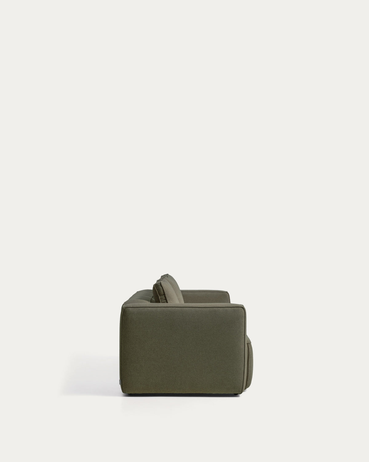 Grünes 3-Sitzer-Bettsofa Marela mit Armlehnen, Strukturbezug und schwarzen Beinen