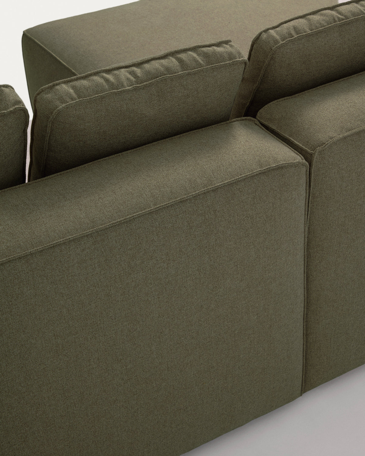 Dunkelgrünes Bettsofa Marela mit Chaiselongue links, Gewebebezug und schwarzen Beinen