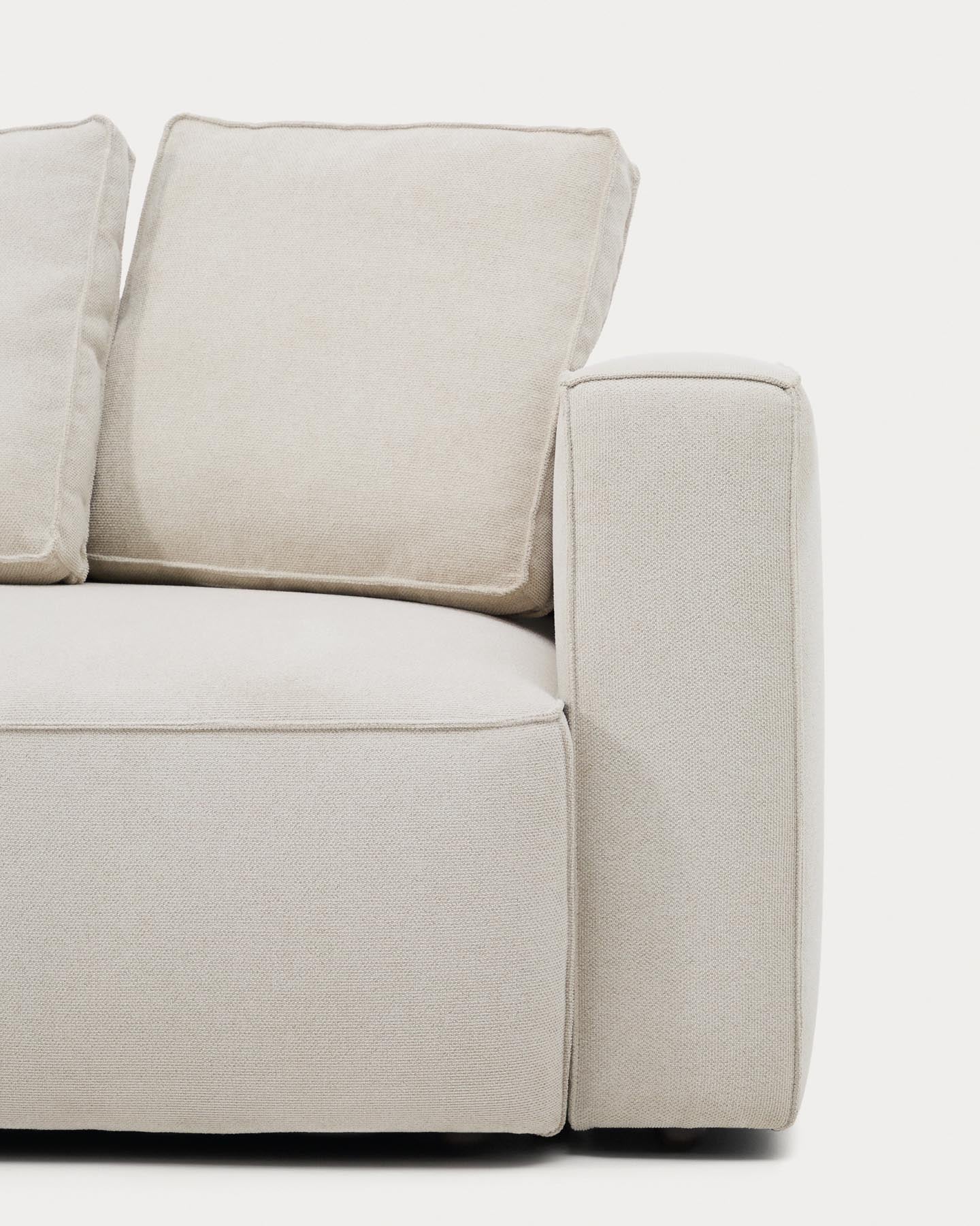 3-Sitzer Bettsofa Marela mit Chaiselongue links in beiger Chenille, 236 cm, FSC Mix Credit in Beige präsentiert im Onlineshop von KAQTU Design AG. Bettsofa ist von Kave Home
