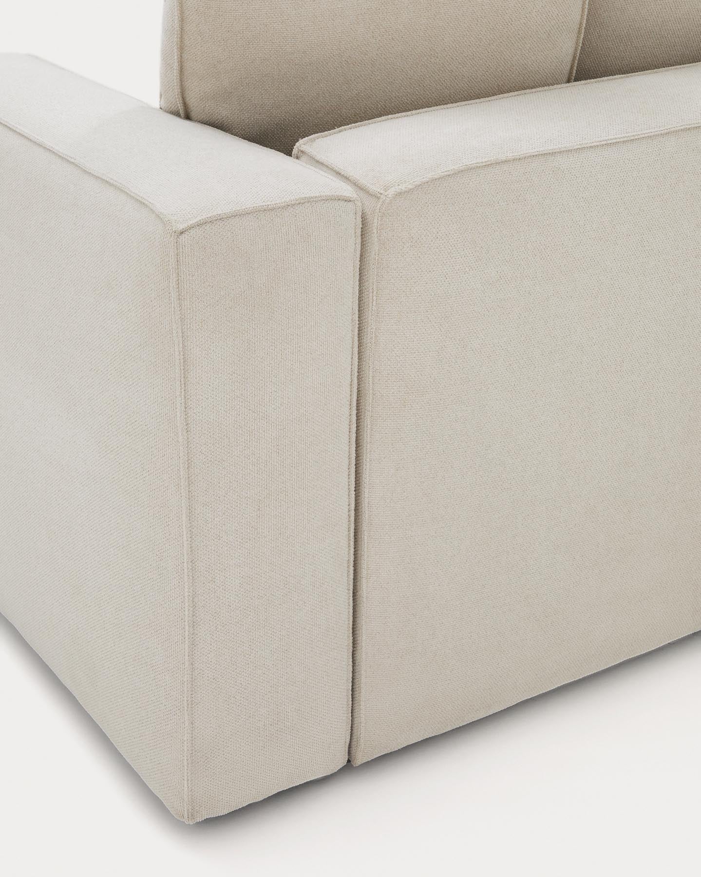 3-Sitzer Bettsofa Marela mit Chaiselongue links in beiger Chenille, 236 cm, FSC Mix Credit in Beige präsentiert im Onlineshop von KAQTU Design AG. Bettsofa ist von Kave Home
