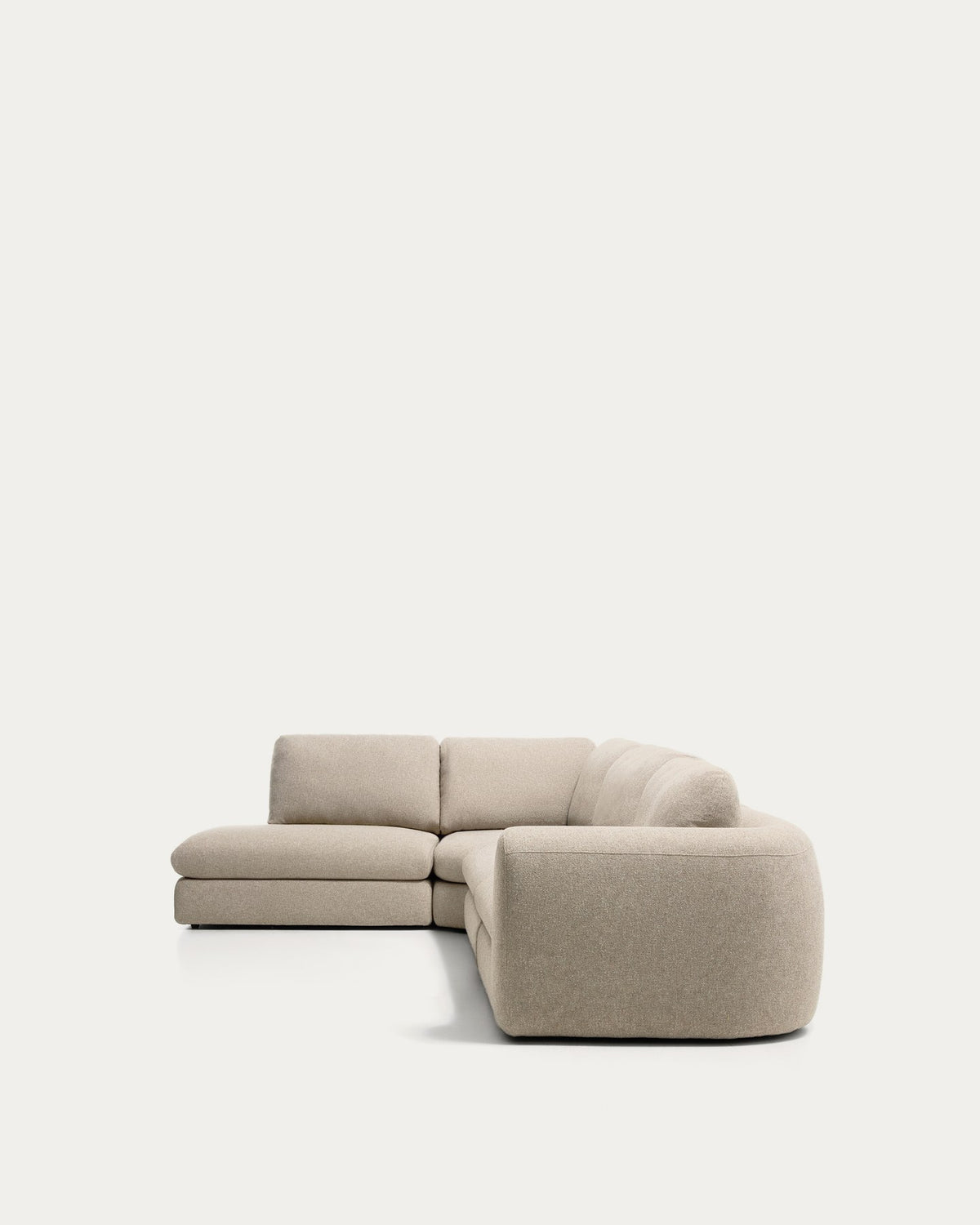 5-Sitzer Ecksofa Vera mit Randmodul links in Beige, 245 x 330 cm, FSC Mix Credit in Beige präsentiert im Onlineshop von KAQTU Design AG. 5er Sofa ist von Kave Home
