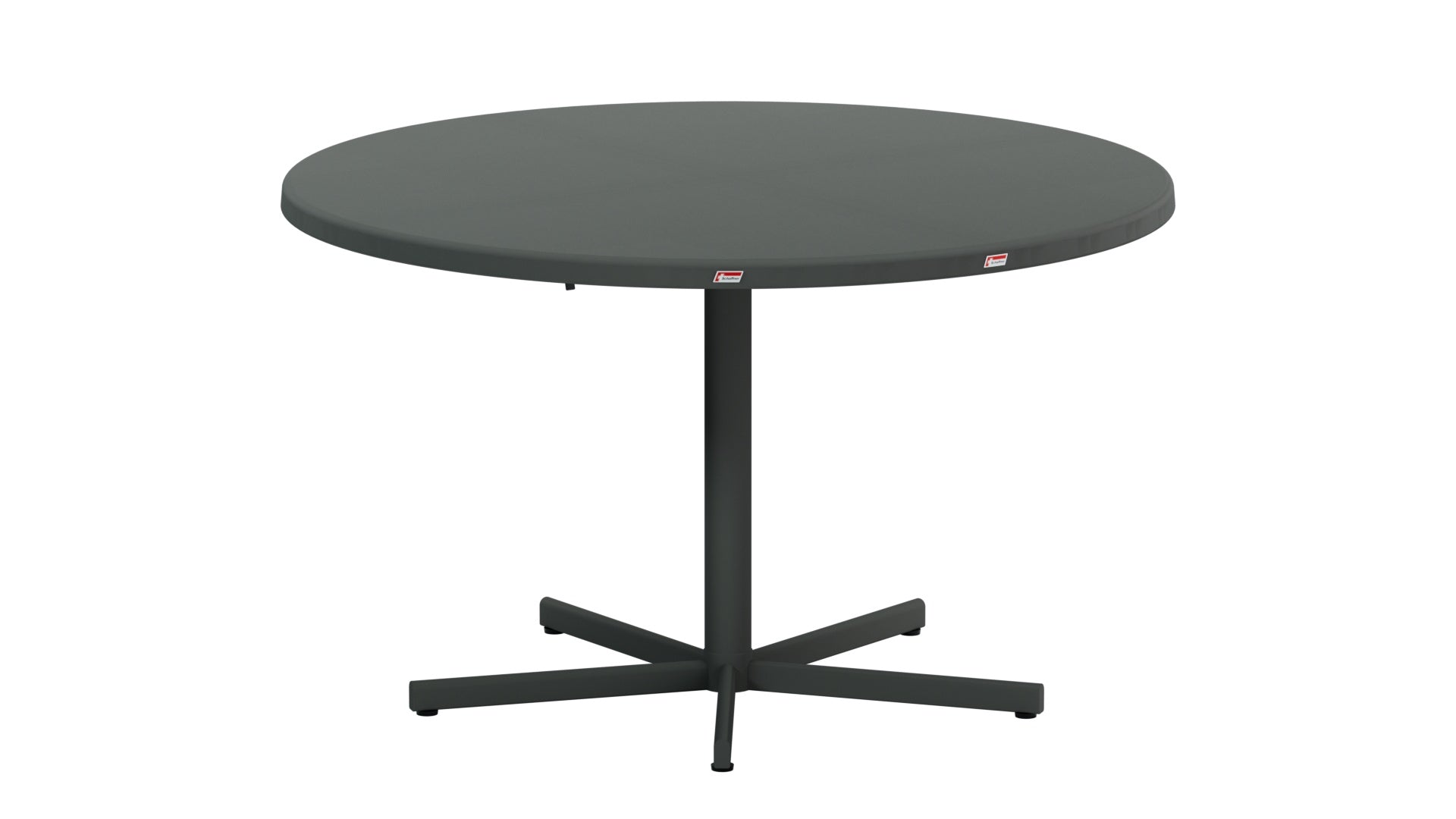 Bodensee Glasfaser-Gartentisch ø120 klappbar in Graphit präsentiert im Onlineshop von KAQTU Design AG. Gartentisch ist von Schaffner