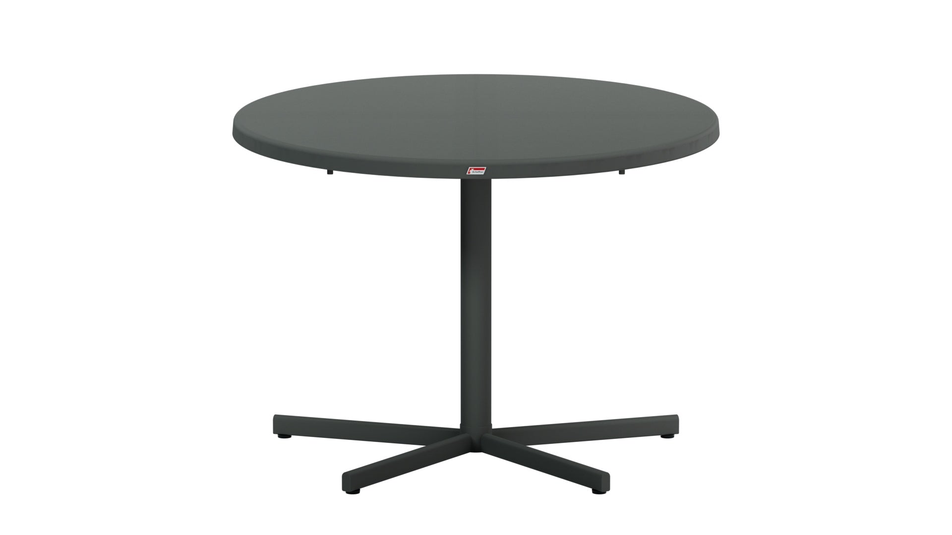 Bodensee Glasfaser-Gartentisch ø100 klappbar in Graphit präsentiert im Onlineshop von KAQTU Design AG. Gartentisch ist von Schaffner
