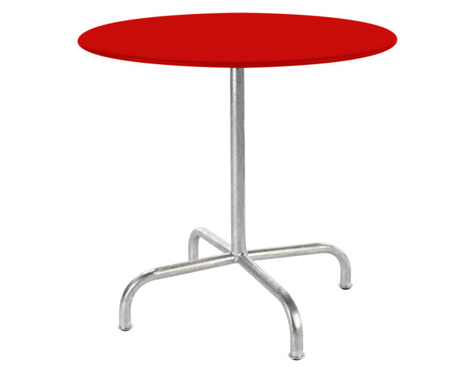 Hochwertiger Rigi Metall-Gartentisch ø90, klappbar, wetterfest, rostfrei, Schweizer Design, langlebig, stabil, perfekt für Garten, Balkon oder Terrasse.