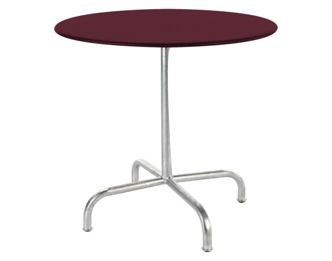 Hochwertiger Rigi Metall-Gartentisch ø90, klappbar, wetterfest, rostfrei, Schweizer Design, langlebig, stabil, perfekt für Garten, Balkon oder Terrasse.