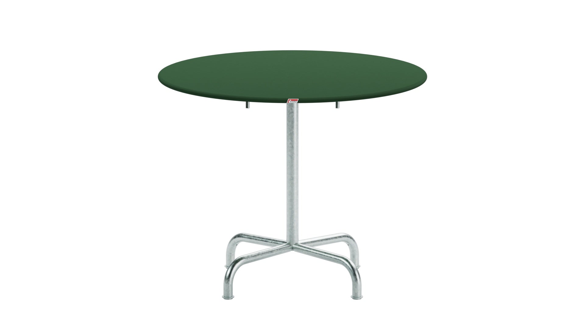 Rigi Metall-Gartentisch ø90 klappbar in Tannengrün präsentiert im Onlineshop von KAQTU Design AG. Gartentisch ist von Schaffner