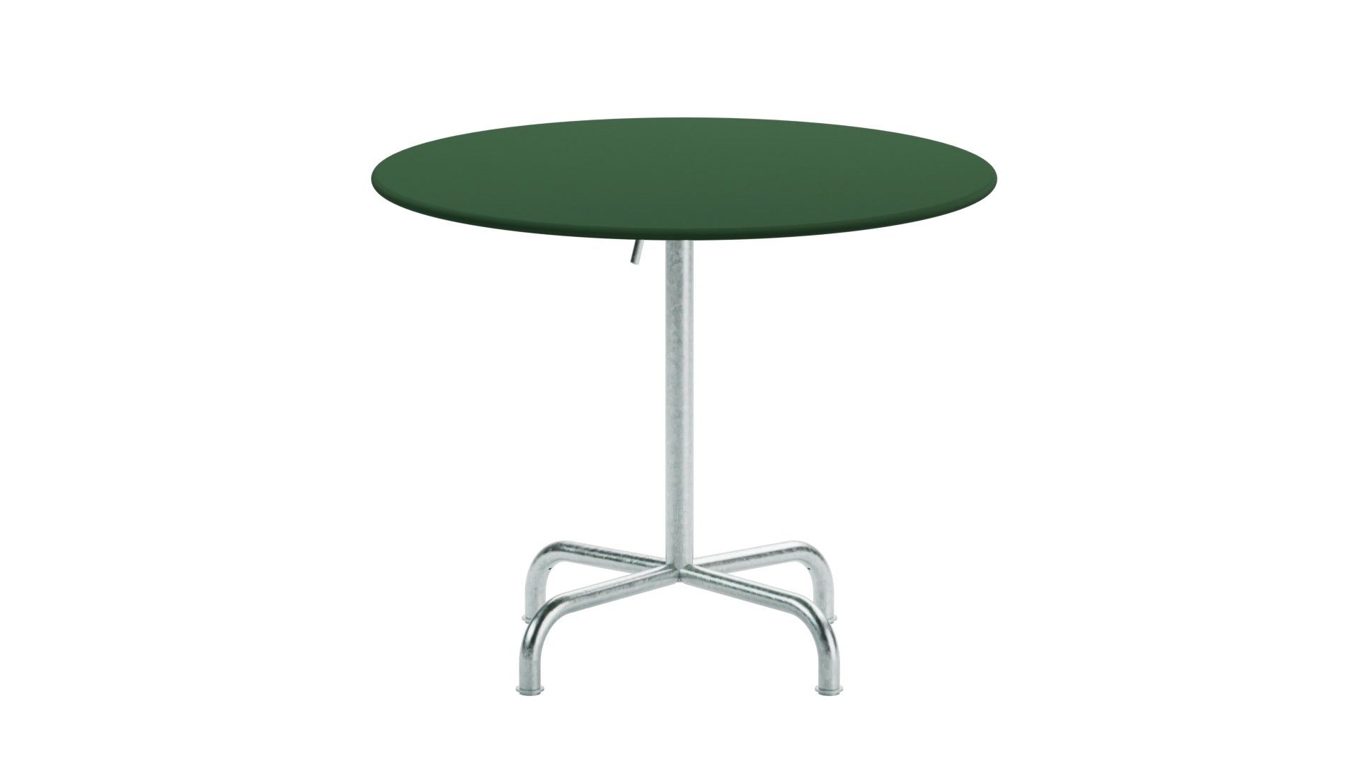 Eleganter, klappbarer Rigi Metall-Gartentisch ø90 aus wetterfestem, rostfreiem Stahl, Schweizer Design, langlebig, stabil und ideal für Garten, Balkon oder Terrasse.