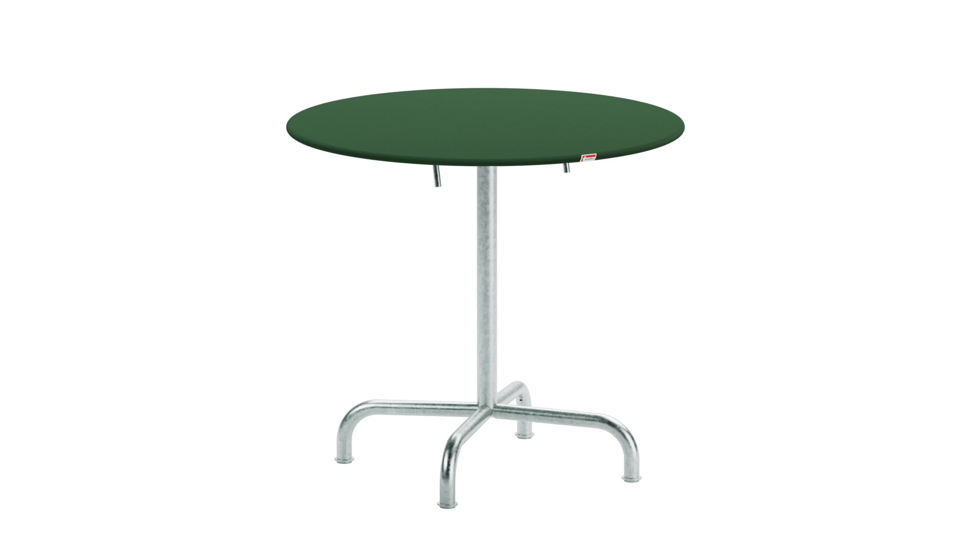 Rigi Metall-Gartentisch ø80 klappbar in Tannengrün präsentiert im Onlineshop von KAQTU Design AG. Gartentisch ist von Schaffner