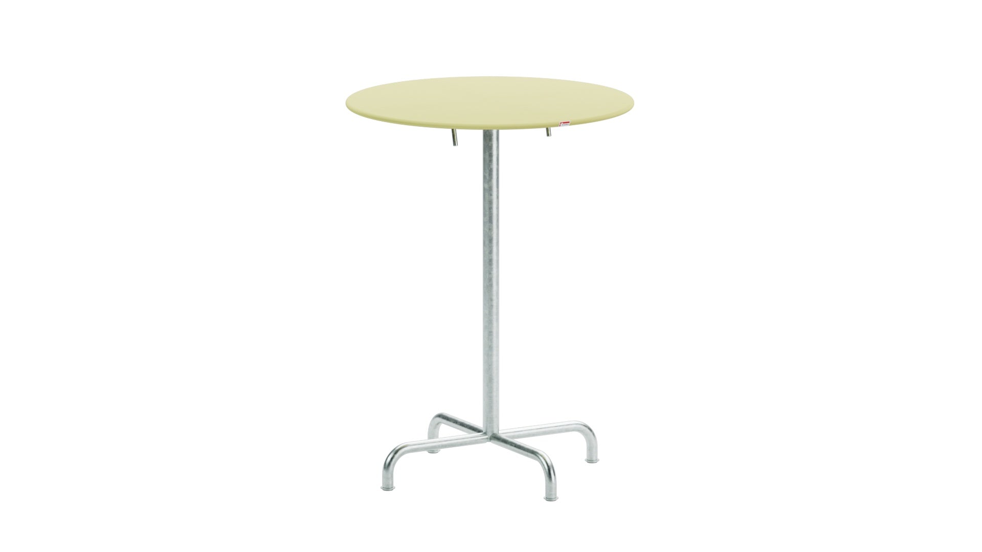 Rigi Metall-Stehtisch Outdoor ø80 / 110 klappbar in Buchsbaumgelb präsentiert im Onlineshop von KAQTU Design AG. Hochtisch Outdoor ist von Schaffner