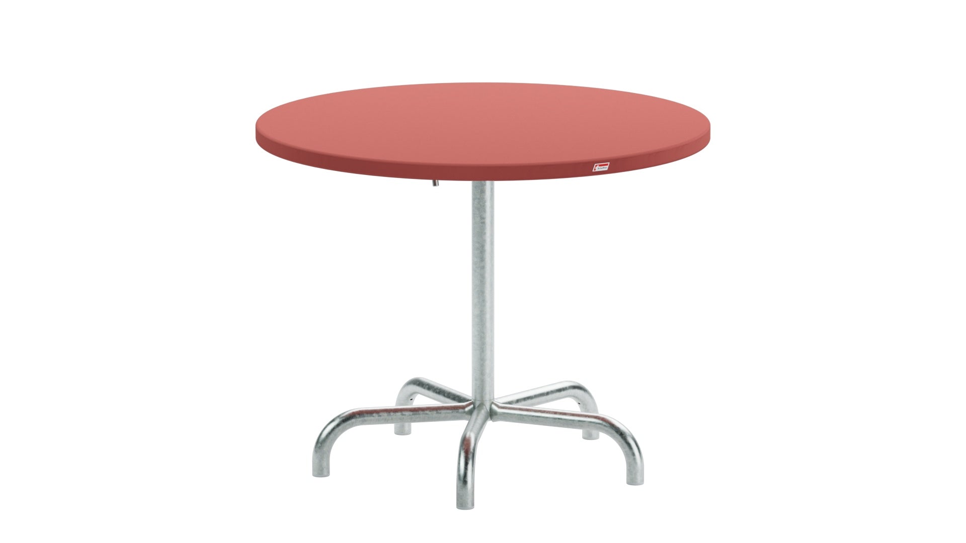 Säntis Metall-Gartentisch ø92 klappbar in Ahornrot präsentiert im Onlineshop von KAQTU Design AG. Gartentisch ist von Schaffner