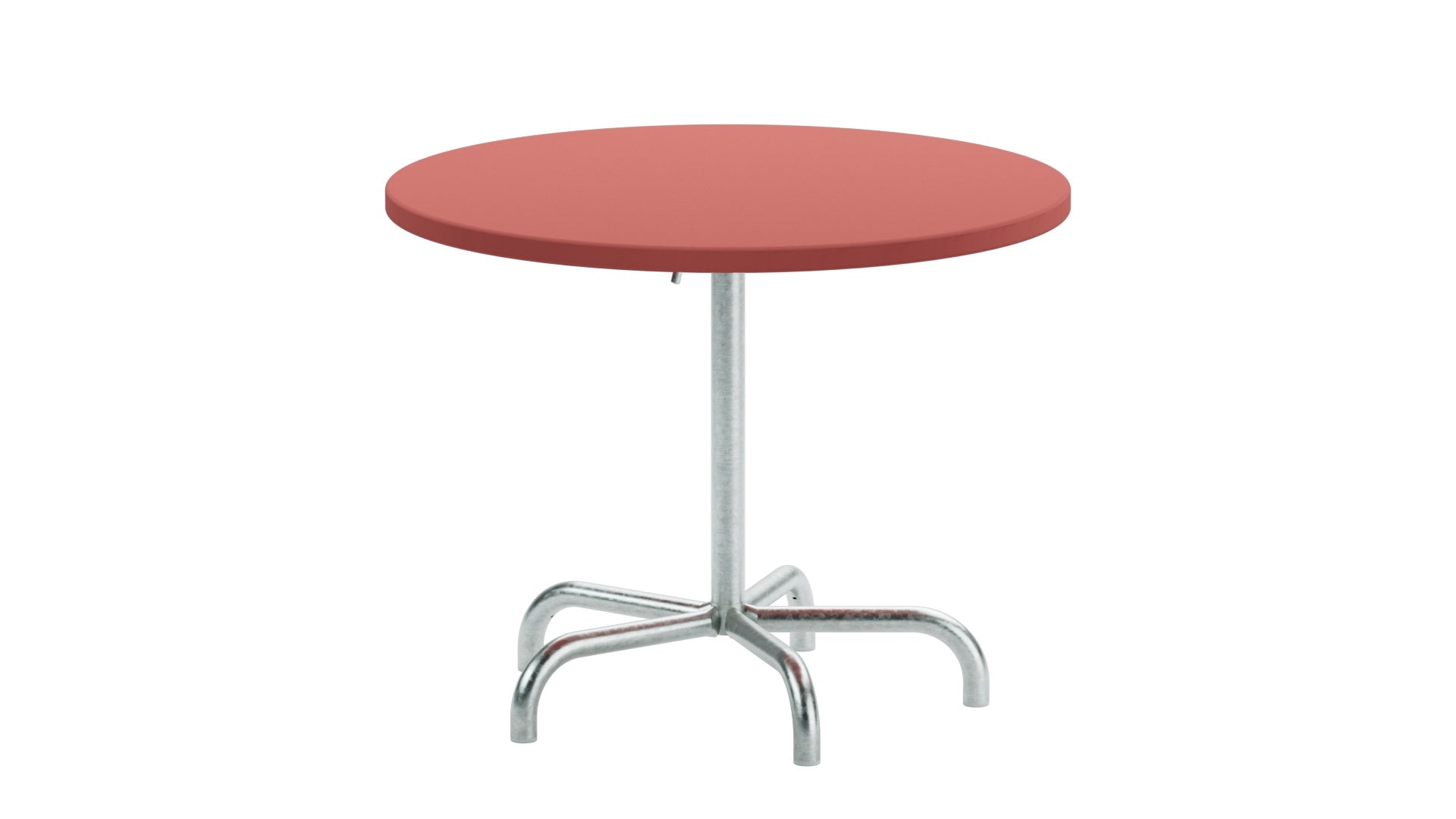 Eleganter klappbarer Gartentisch aus Metall mit einem Durchmesser von 92 cm, ideal für gemütliche Stunden im Freien, wetterbeständig und praktisch.