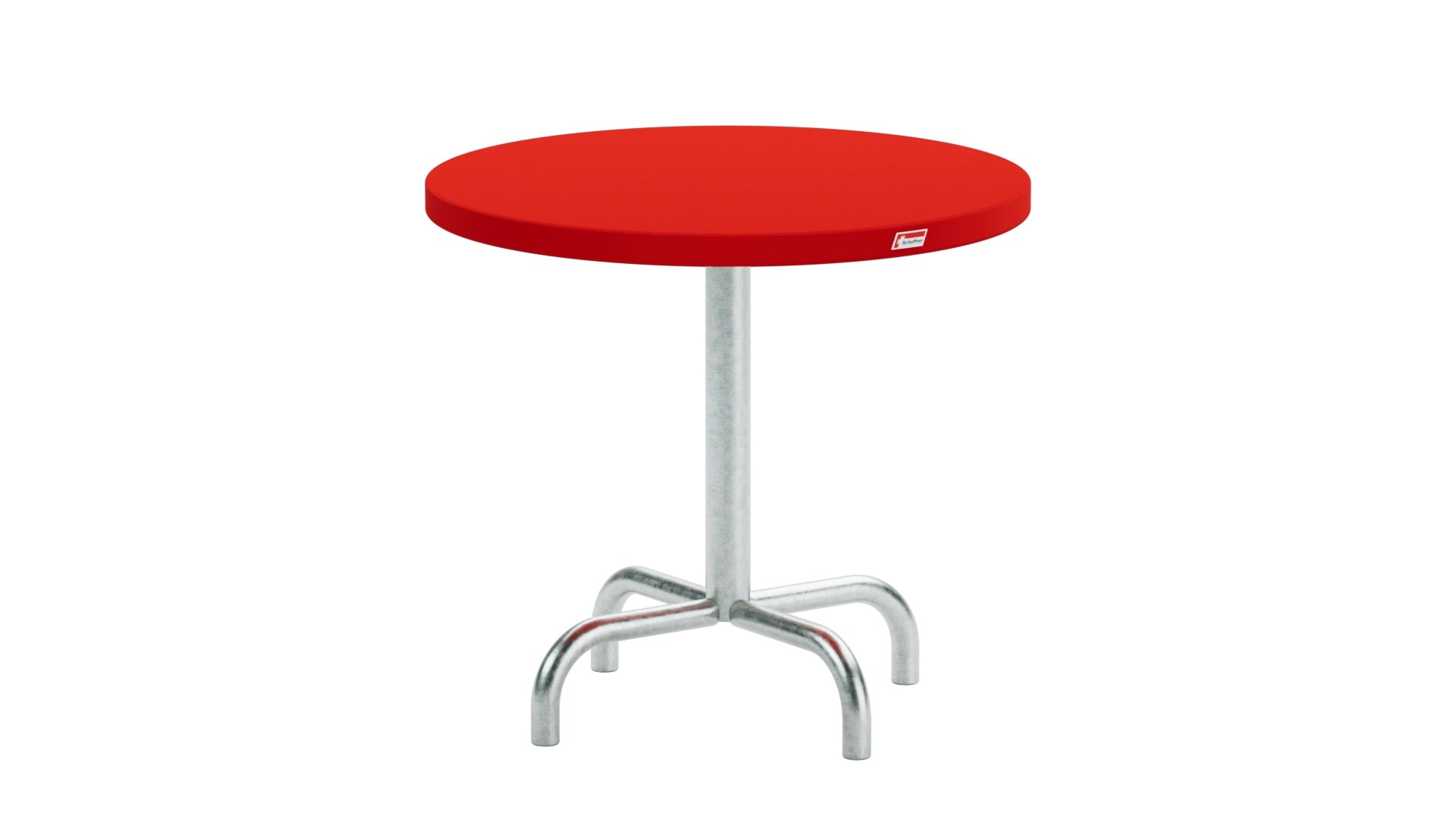 Säntis Metall-Beistelltisch Outdoor ø54 / 50 in Rot präsentiert im Onlineshop von KAQTU Design AG. Beistelltisch Outdoor ist von Schaffner