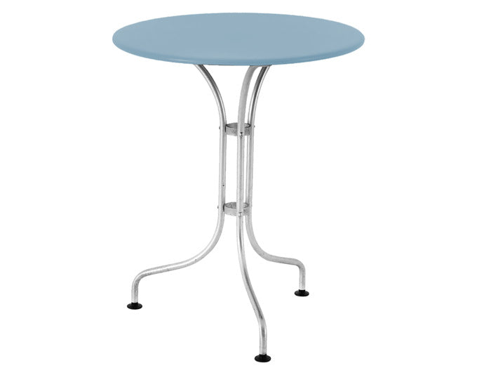 St. Moritz Metall-Gartentisch ø60 von Schaffner: Robuster, wetterfester Tisch mit elegantem Design, ideal für kleine Gärten, Balkone und Gastronomie im Außenbereich.