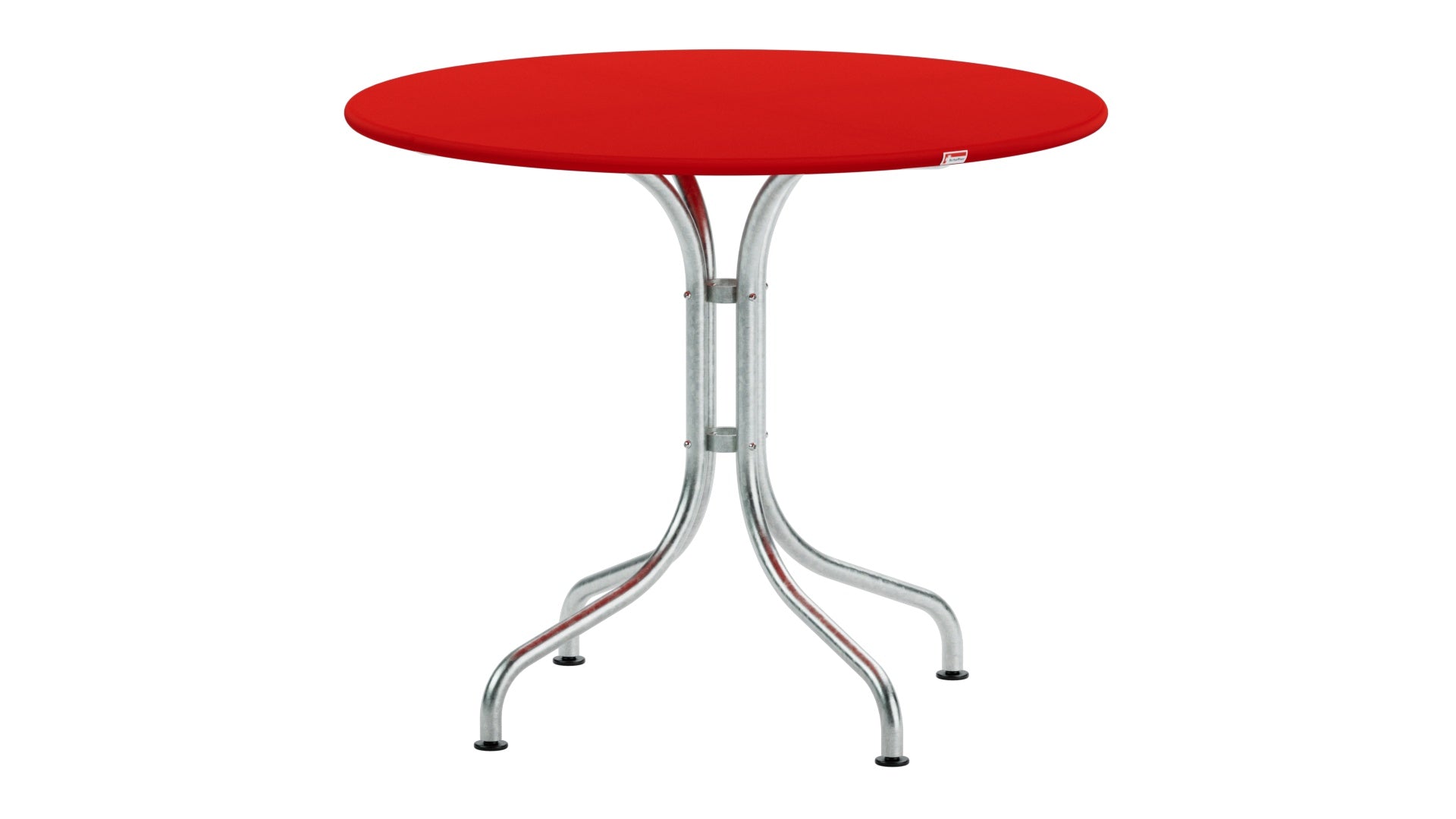 Entdecken Sie den St. Moritz Metall-Gartentisch ø90: eleganter, wetterfester Rundtisch aus Stahl, perfekt für kleine Gärten, Terrassen und gastronomische Außenbereiche.