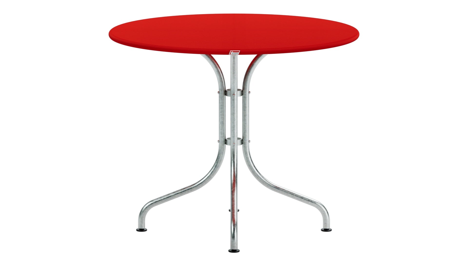 St. Moritz Metall-Gartentisch ø90 in Rot präsentiert im Onlineshop von KAQTU Design AG. Gartentisch ist von Schaffner