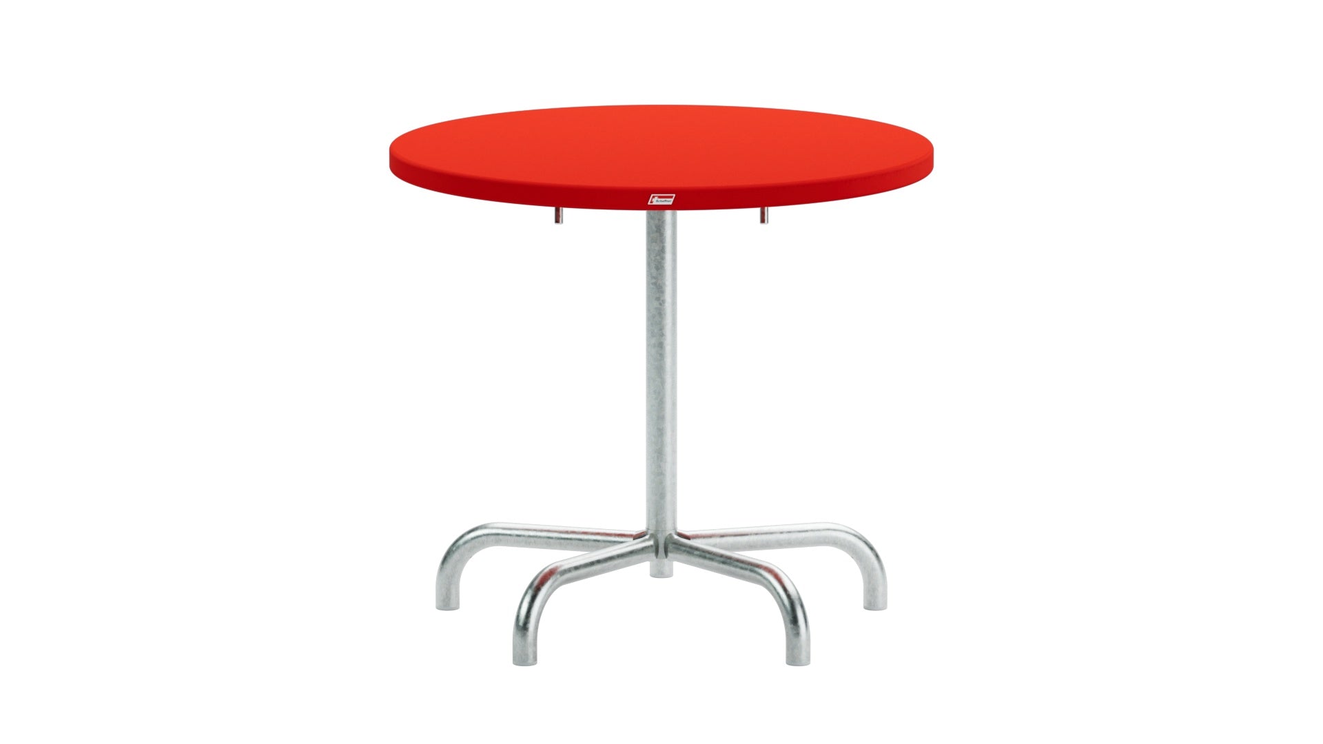 Hochwertiger Säntis Metall-Gartentisch ø80 cm, klappbar und wetterfest, ideal für Garten, Balkon oder Terrasse. Schweizer Qualität, langlebig und platzsparend.