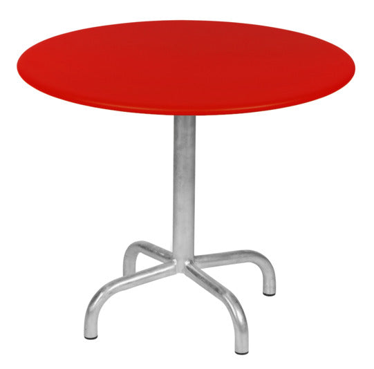 Robuster Rigi Outdoor-Beistelltisch ø60/50 cm aus wetterfestem Metall, stilvolles Design, langlebige Schweizer Qualität – ideal für Garten, Balkon oder Terrasse.