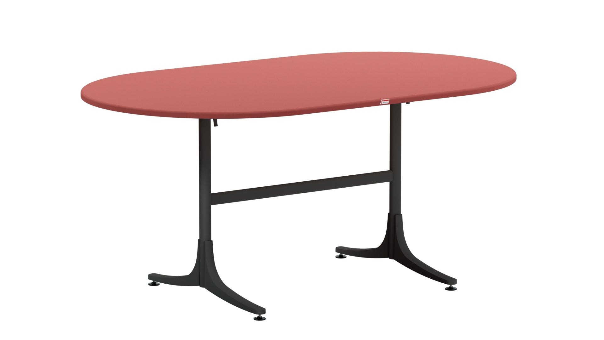 Schaffhausen Glasfaser-Gartentisch 160x95 oval klappbar in Ahornrot präsentiert im Onlineshop von KAQTU Design AG. Gartentisch ist von Schaffner