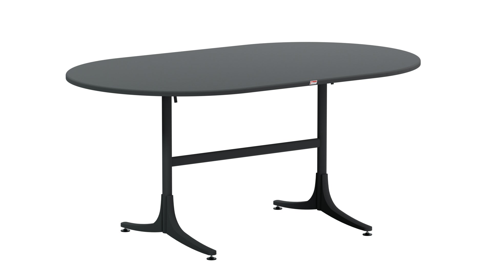 Schaffhausen Glasfaser-Gartentisch 160x95 oval klappbar in Anthrazit präsentiert im Onlineshop von KAQTU Design AG. Gartentisch ist von Schaffner