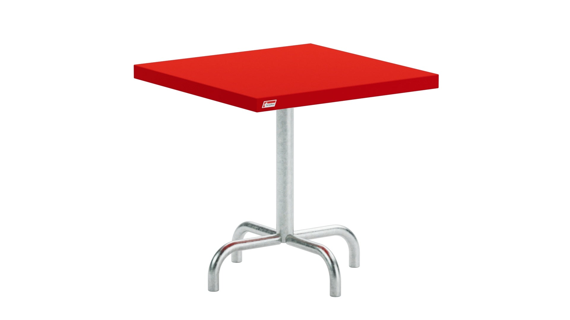 Säntis Metall-Beistelltisch Outdoor 50x50 / 50 in Rot präsentiert im Onlineshop von KAQTU Design AG. Beistelltisch Outdoor ist von Schaffner