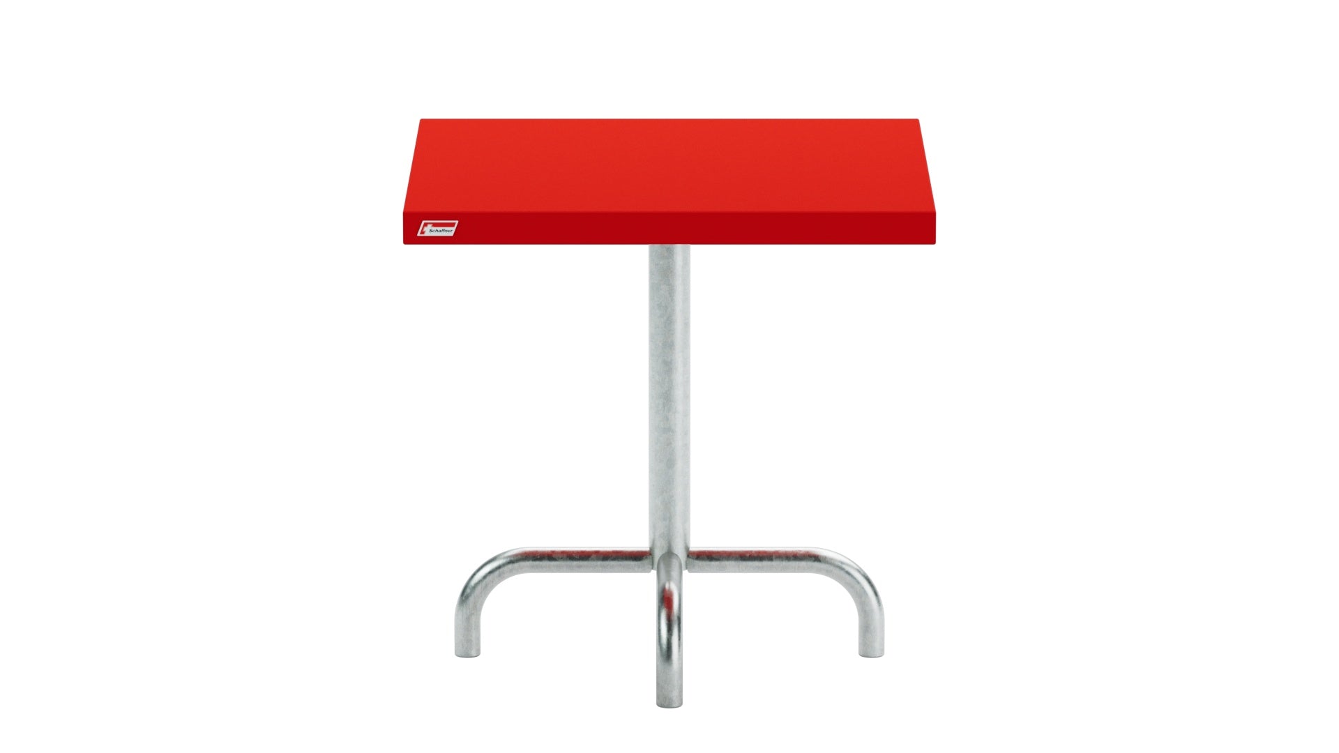 Säntis Metall-Beistelltisch Outdoor 50x50 / 50 in Rot präsentiert im Onlineshop von KAQTU Design AG. Beistelltisch Outdoor ist von Schaffner