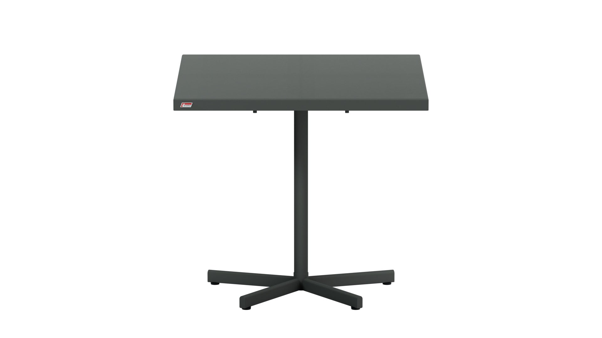 Hochwertiger, klappbarer Bodensee Glasfaser-Gartentisch 80x80 cm mit UV-beständiger, hitzebeständiger Oberfläche, Schweizer Qualität, ideal für Garten und Balkon.