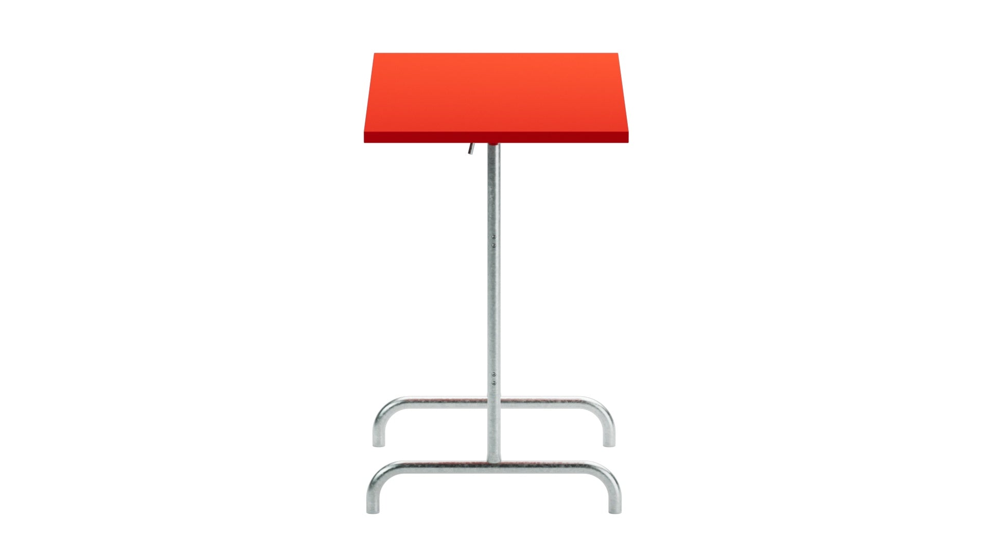 Robuster, klappbarer Säntis Metall-Stehtisch 130x70/110 cm aus verzinktem Stahl, wetterfest, pflegeleicht und platzsparend – perfekt für Garten, Terrasse und Events.