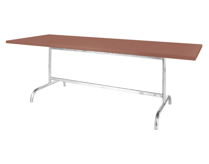 Säntis Metall-Gartentisch 240x80 klappbar in Pastellterracotta präsentiert im Onlineshop von KAQTU Design AG. Gartentisch ist von Schaffner
