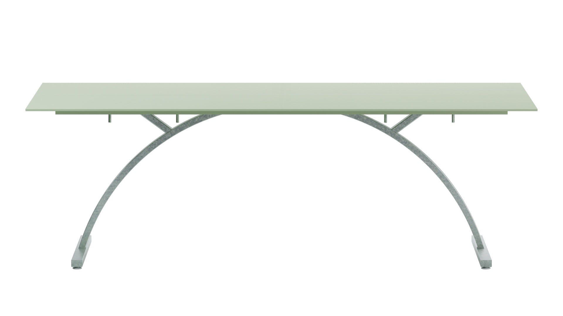 Bernardino Gartentisch aus Glasfaser 220x100 klappbar in Pastellgrün präsentiert im Onlineshop von KAQTU Design AG. Gartentisch ist von Schaffner