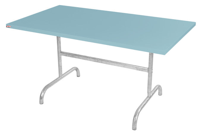 Säntis Metall-Gartentisch 165x90 klappbar in Pastellblau präsentiert im Onlineshop von KAQTU Design AG. Gartentisch ist von Schaffner