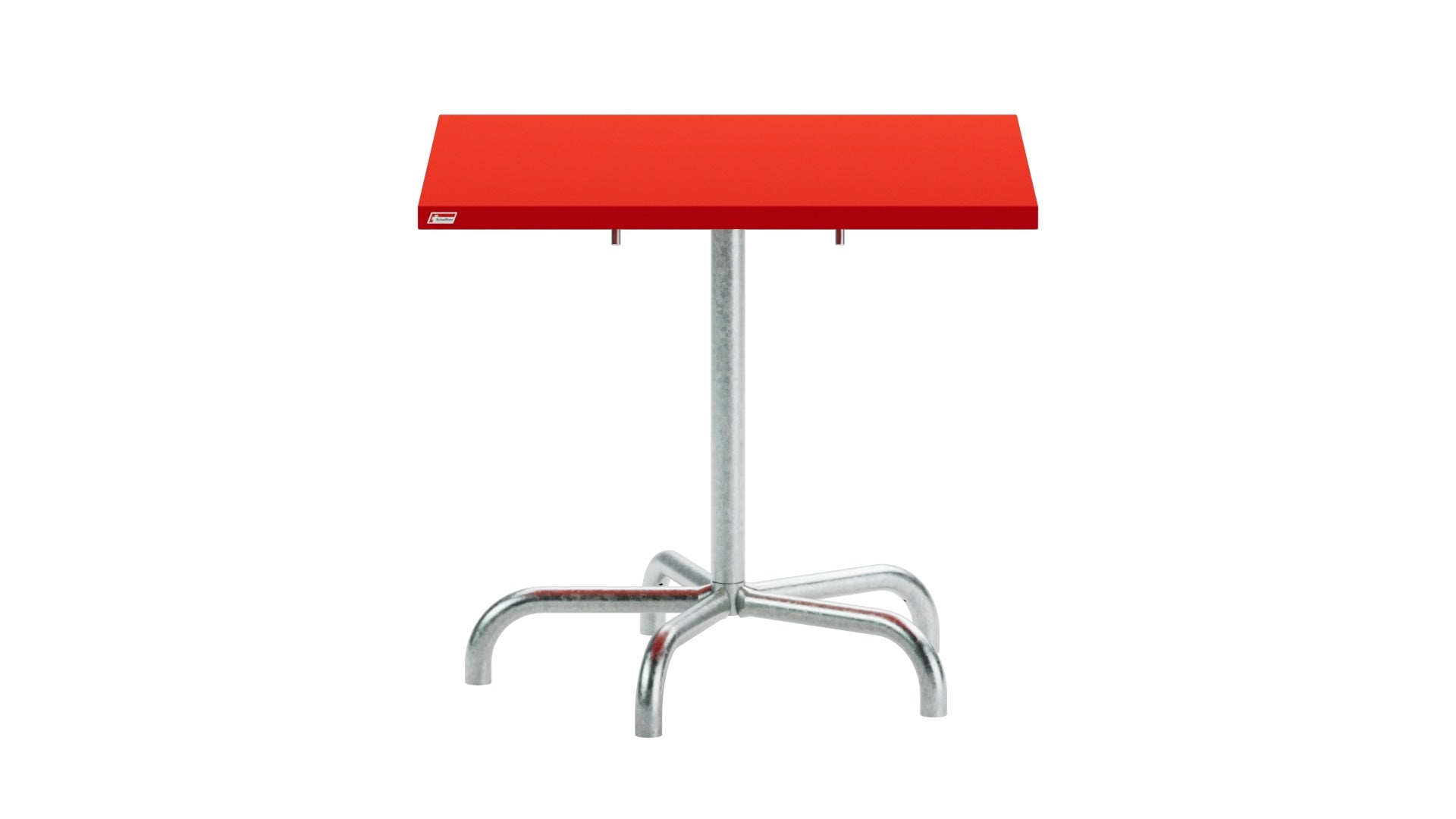 Robuster, klappbarer Säntis Metall-Gartentisch 80x80 aus verzinktem Stahl, wetterfest, leicht zu verstauen und ideal für Garten, Balkon oder Terrasse.