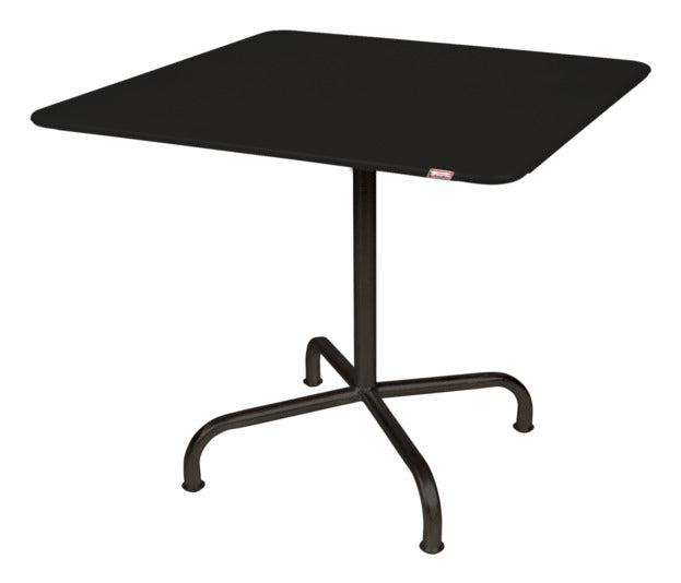 Robuster, klappbarer Rigi Metall-Gartentisch 80x80 cm aus wetterfestem Stahl, Schweizer Design, langlebig, platzsparend, ideal für Garten, Balkon oder Terrasse.
