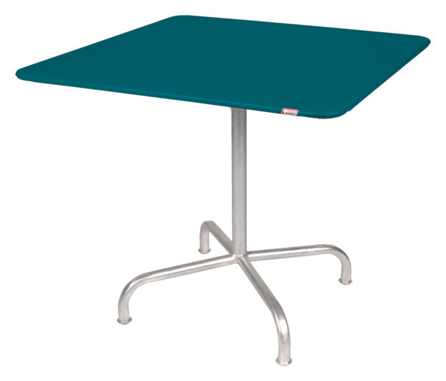 Eleganter, wetterfester Rigi Metall-Gartentisch 90x90 cm, klappbar, robustes Stahldesign, platzsparend, langlebig, Swiss Made – perfekt für Balkon, Terrasse und Garten.