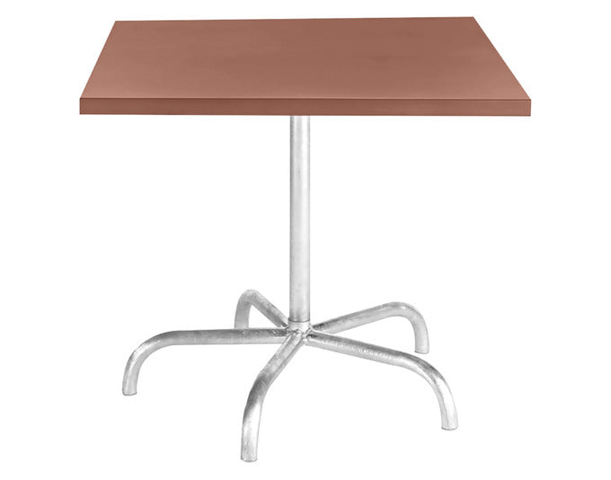 Säntis Metall-Gartentisch 90x90 klappbar in Pastellterracotta präsentiert im Onlineshop von KAQTU Design AG. Gartentisch ist von Schaffner