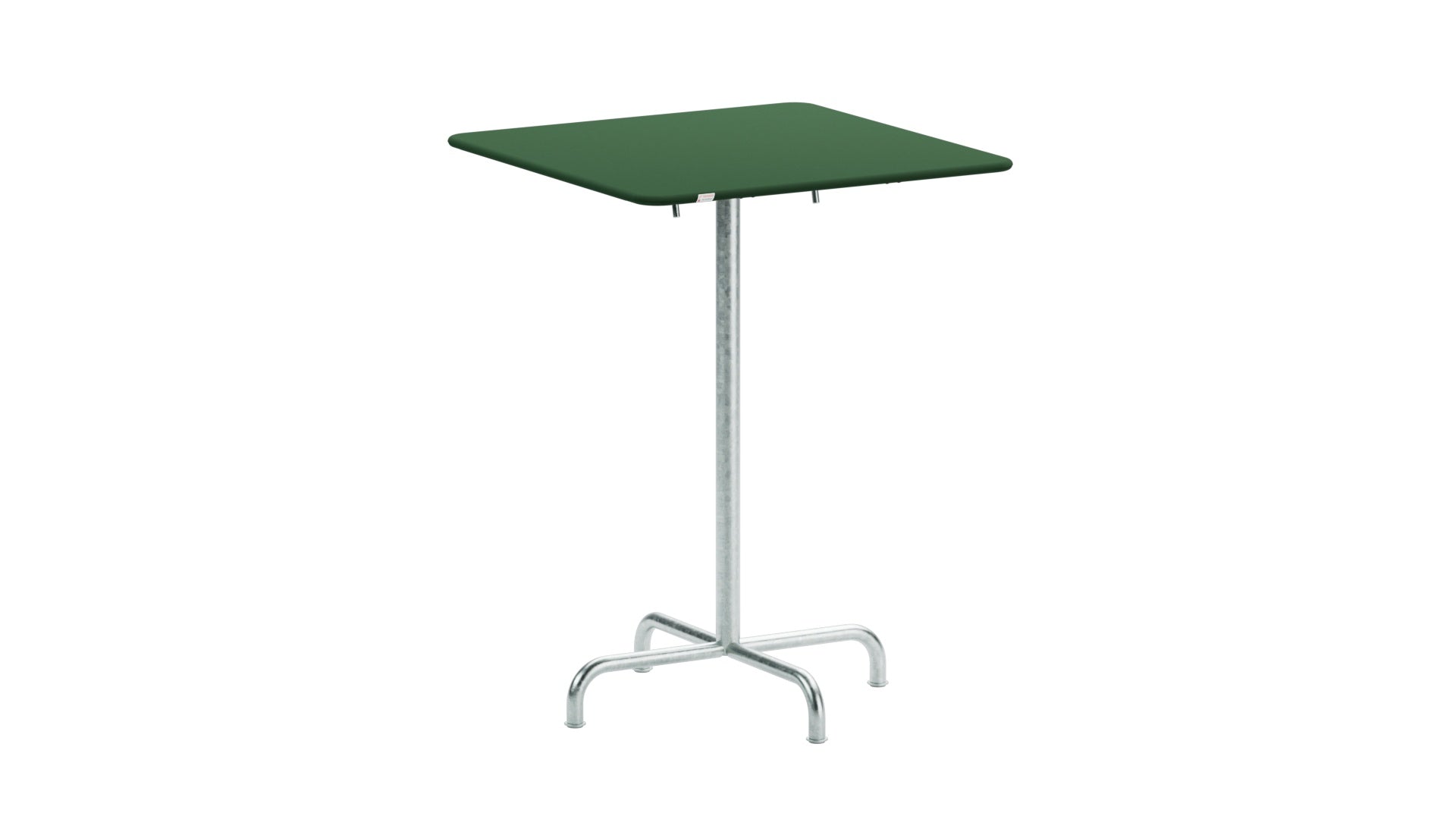 Rigi Metall-Stehtisch Outdoor 80x80 / 110 klappbar in Tannengrün präsentiert im Onlineshop von KAQTU Design AG. Hochtisch Outdoor ist von Schaffner