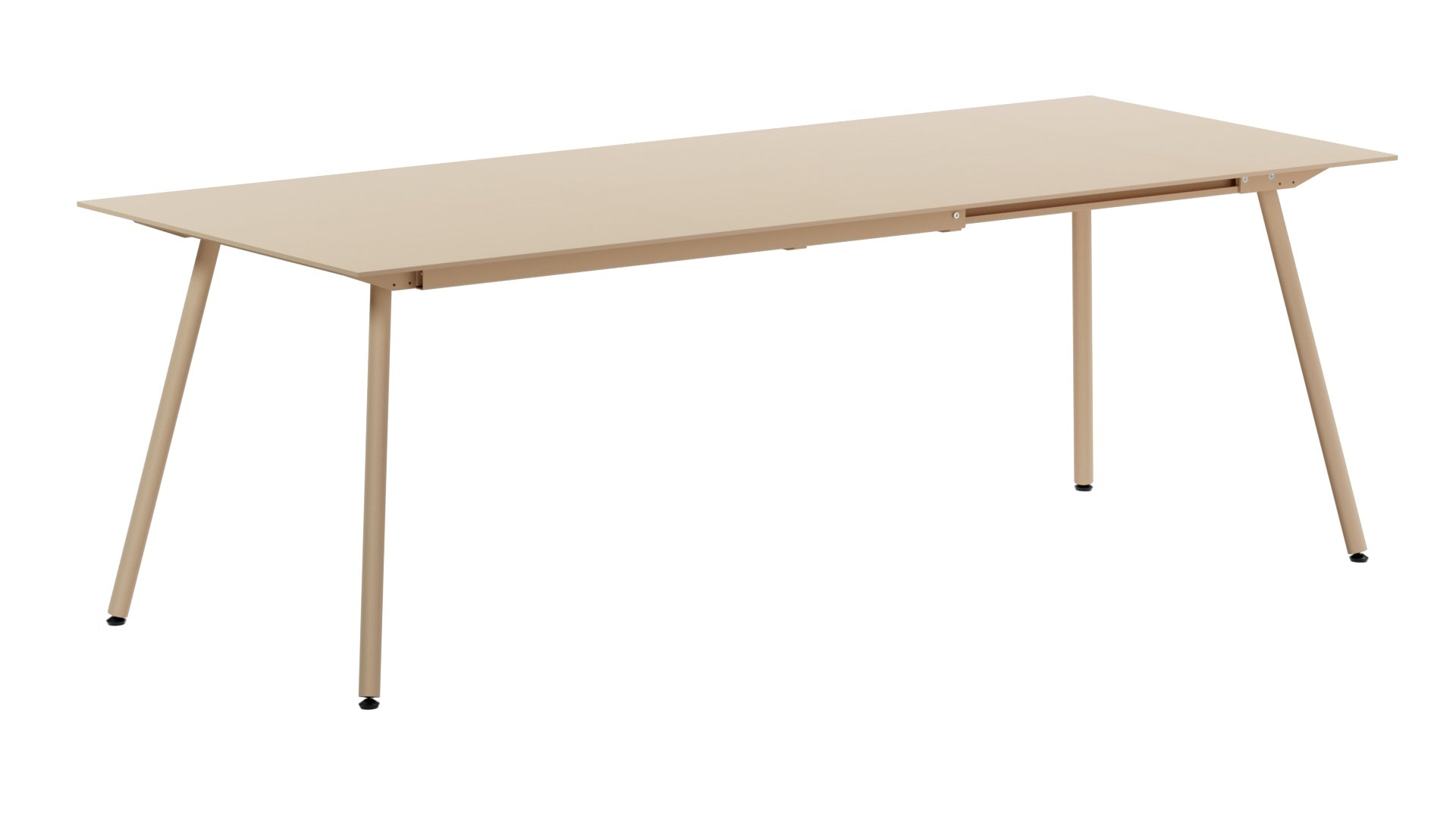 Locarno Glasfaser-Gartentisch 160/220x90 ausziehbar in Pastellsand präsentiert im Onlineshop von KAQTU Design AG. Gartentisch ist von Schaffner