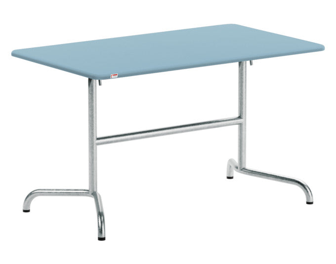 Davos Glasfaser-Gartentisch 120x70 klappbar in Pastellblau / Feuerverzinkt präsentiert im Onlineshop von KAQTU Design AG. Gartentisch ist von Schaffner