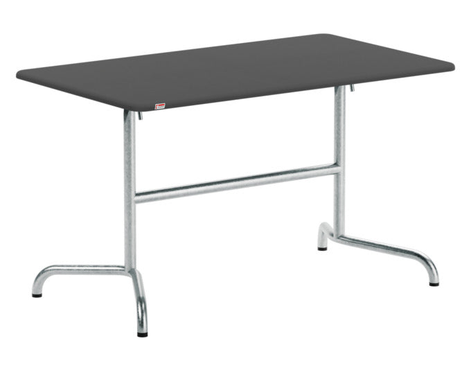 Davos Glasfaser-Gartentisch 120x70 klappbar in Anthrazit / Feuerverzinkt präsentiert im Onlineshop von KAQTU Design AG. Gartentisch ist von Schaffner