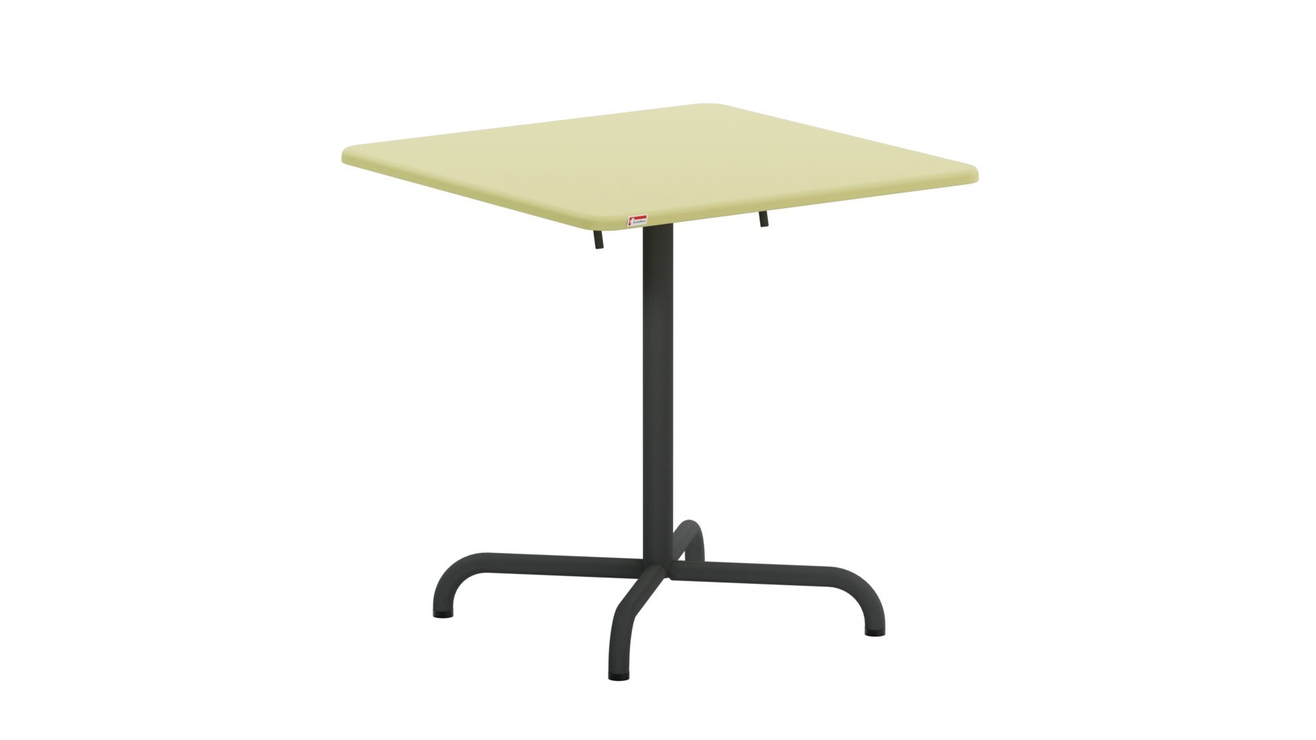Davos Glasfaser-Gartentisch 70x70 klappbar in Buchsbaumgelb präsentiert im Onlineshop von KAQTU Design AG. Gartentisch ist von Schaffner