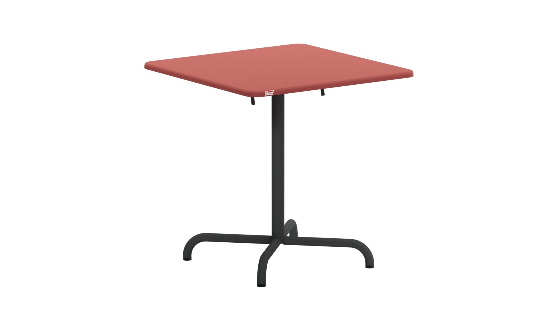 Davos Glasfaser-Gartentisch 70x70 klappbar in Ahornrot präsentiert im Onlineshop von KAQTU Design AG. Gartentisch ist von Schaffner