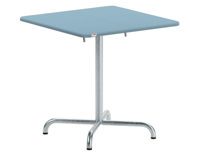 Davos Glasfaser-Gartentisch 70x70 klappbar in Pastellblau präsentiert im Onlineshop von KAQTU Design AG. Gartentisch ist von Schaffner