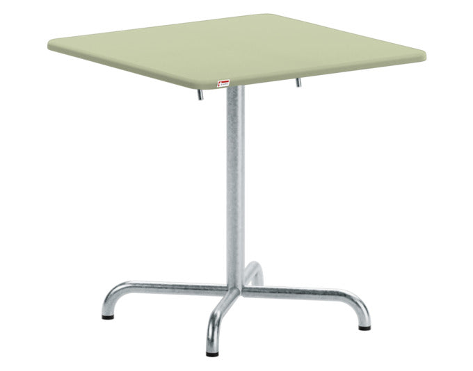 Davos Glasfaser-Gartentisch 70x70 klappbar in Pastellgrün präsentiert im Onlineshop von KAQTU Design AG. Gartentisch ist von Schaffner