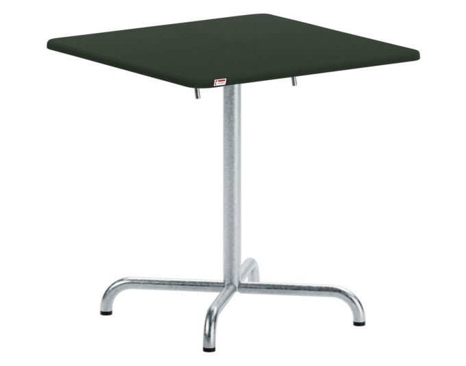 Davos Glasfaser-Gartentisch 70x70 klappbar in Tannengrün präsentiert im Onlineshop von KAQTU Design AG. Gartentisch ist von Schaffner
