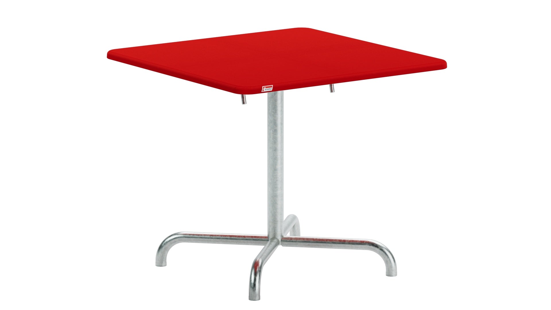 Davos Glasfaser-Salontisch 70x70 / 62 klappbar in Rot präsentiert im Onlineshop von KAQTU Design AG. Beistelltisch Outdoor ist von Schaffner
