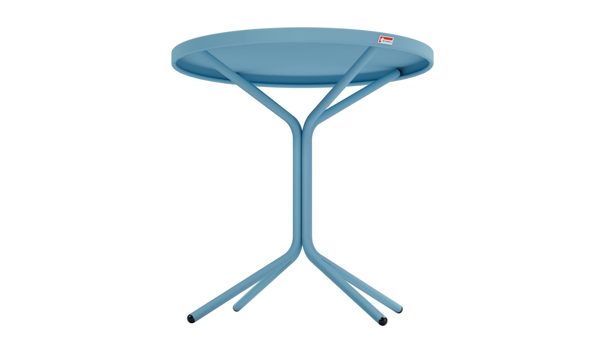 PIX Metall-Beistelltisch Outdoor ø54 / 54 in Pastellblau präsentiert im Onlineshop von KAQTU Design AG. Beistelltisch Outdoor ist von Schaffner