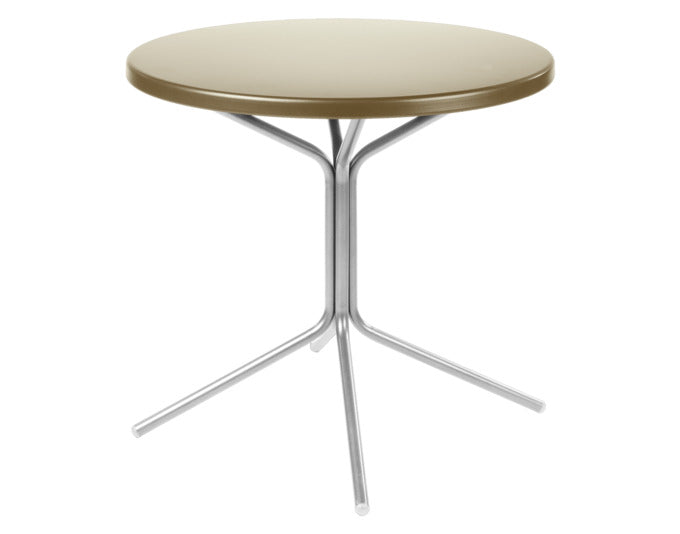 PIX Metall-Gartentisch ø60 / 70 in Pastellbraun präsentiert im Onlineshop von KAQTU Design AG. Gartentisch ist von Schaffner