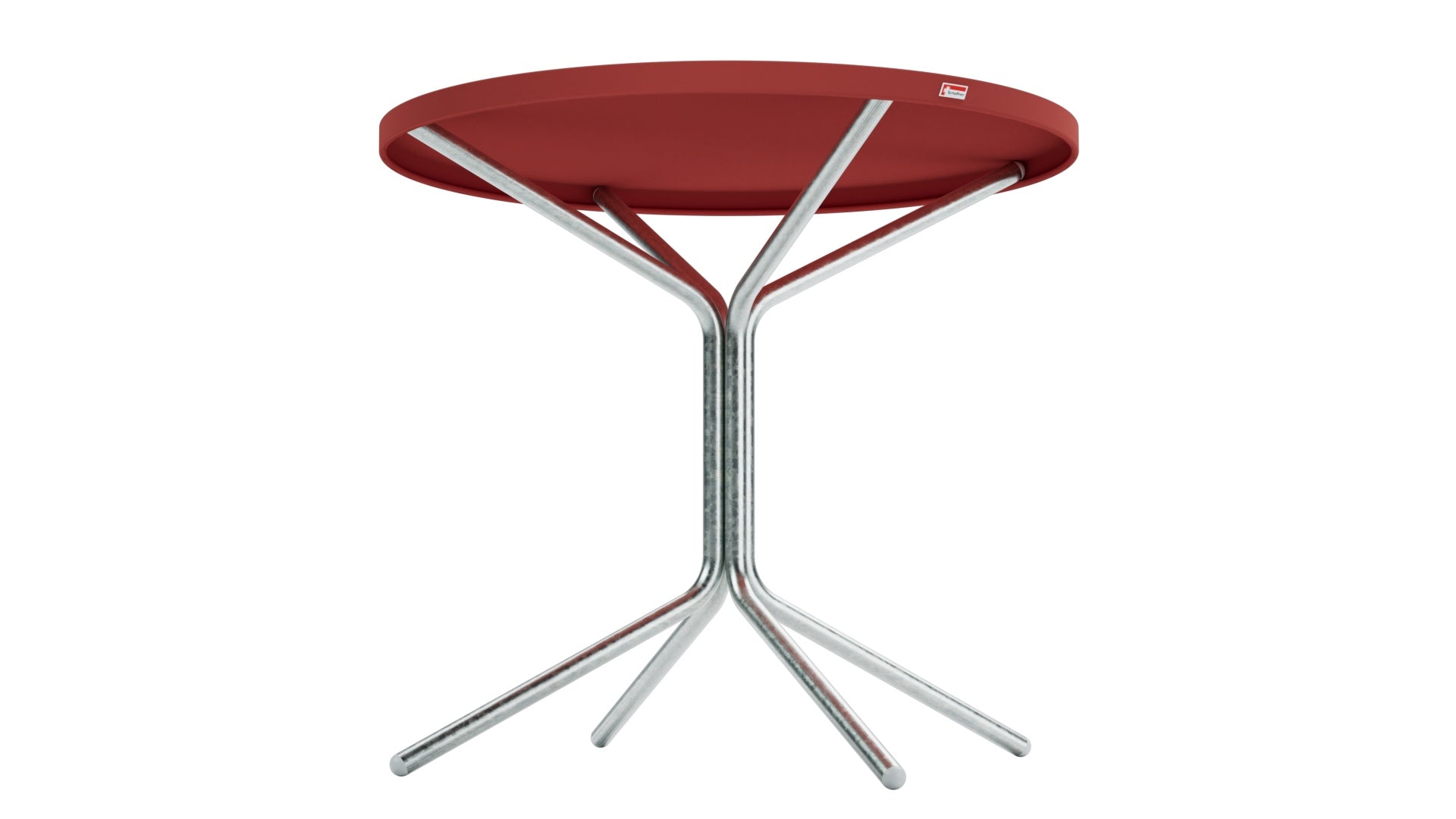 PIX Metall-Gartentisch ø80 / 72 in Ahornrot präsentiert im Onlineshop von KAQTU Design AG. Gartentisch ist von Schaffner