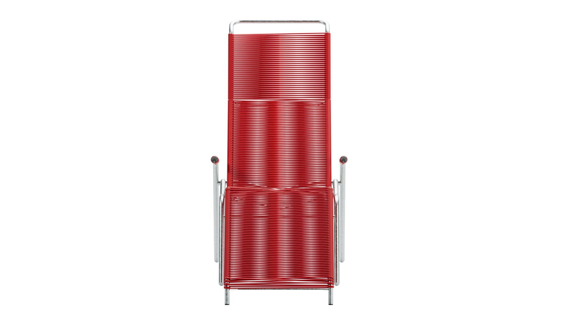 Säntis Spaghetti Liegestuhl in Rot präsentiert im Onlineshop von KAQTU Design AG. Liegestuhl ist von Schaffner