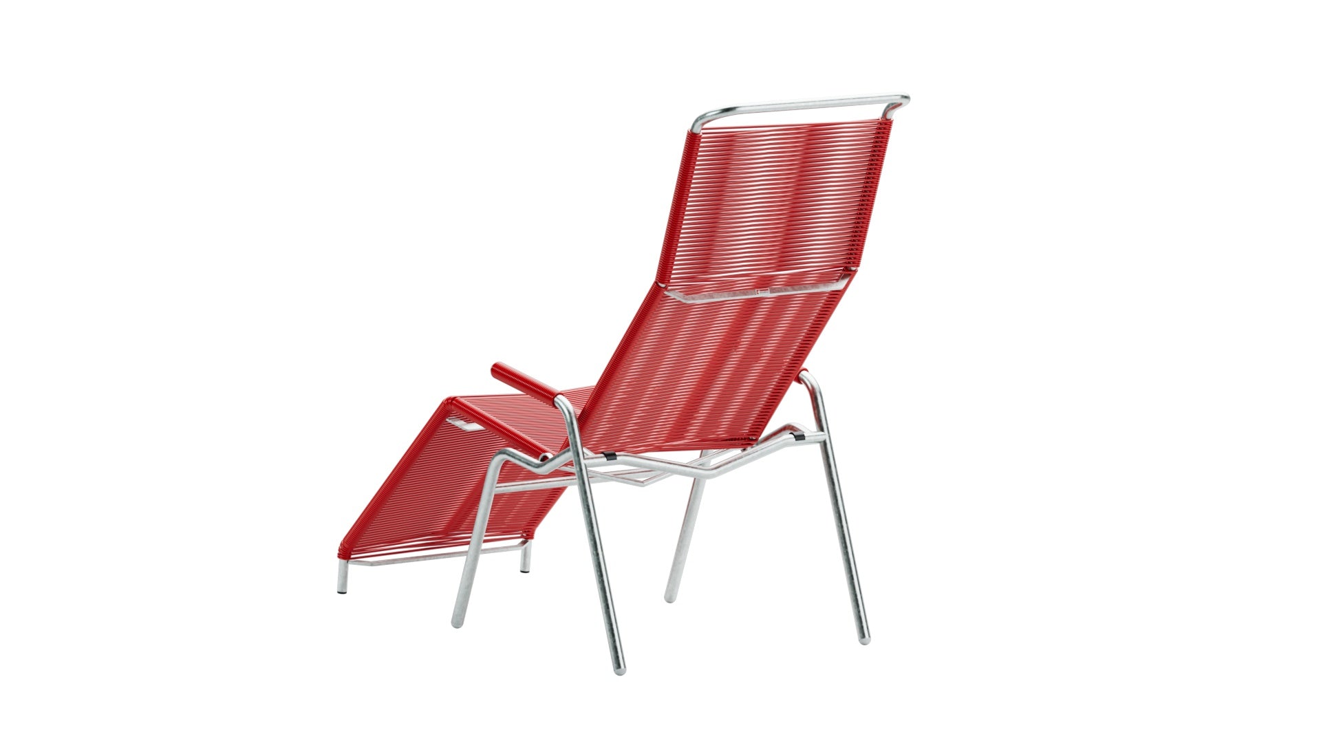 Säntis Spaghetti Liegestuhl in Rot präsentiert im Onlineshop von KAQTU Design AG. Liegestuhl ist von Schaffner